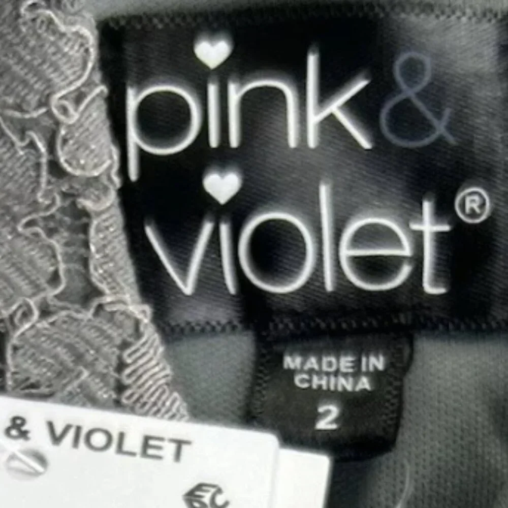 NWT Pink & Violet Sleeveless Lace Glitter Mesh Dress Multiple Sizes